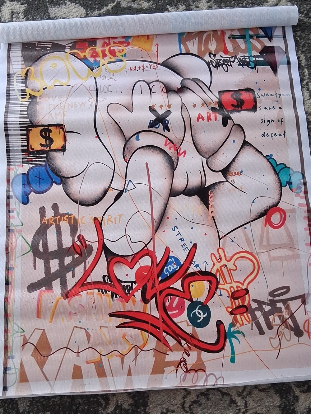 Street Art Canvas Print - Multicolor Graffiti Poster